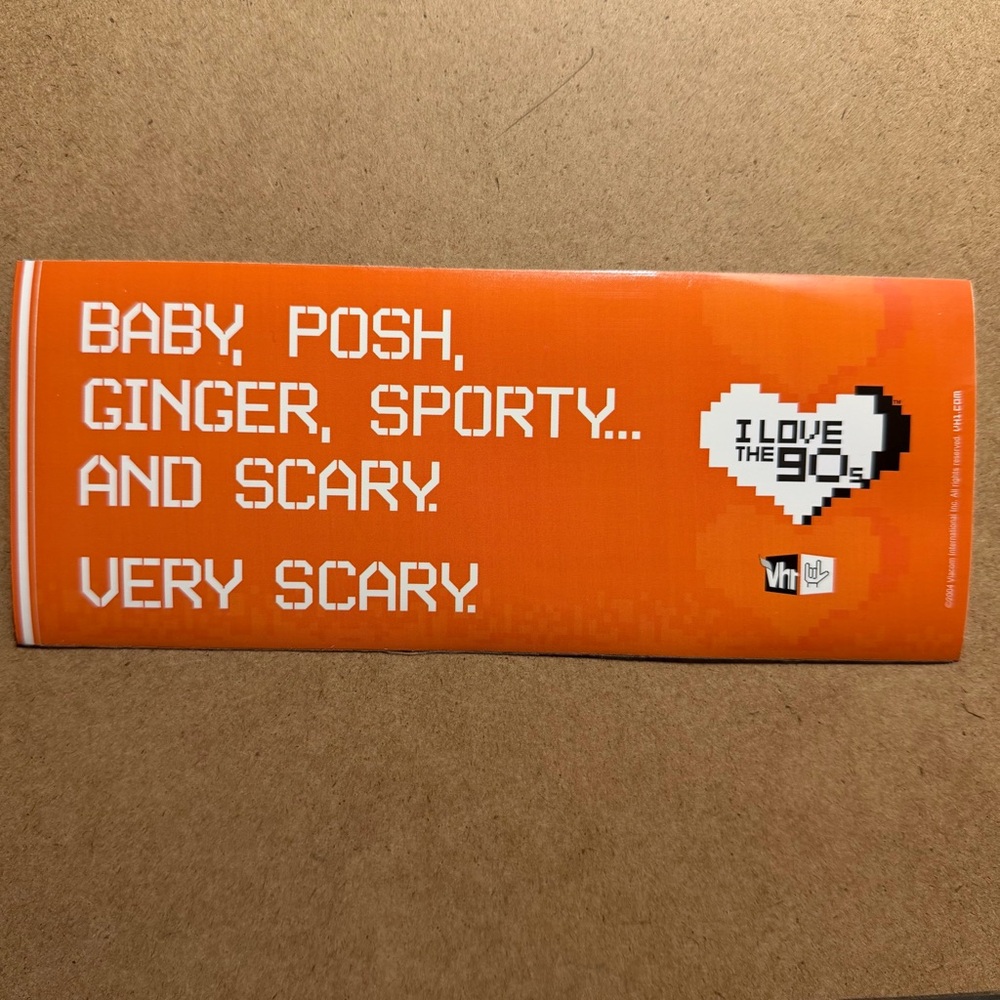 Spice Girls I Love The 90s Sticker VH1 - Baby, Posh, Ginger, Sporty, Scary